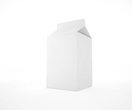 Blank fermented milk product packaging isolated on white background. 3d renderの写真素材