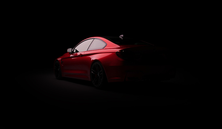 lmaty, Kazakhstan February 10, 2019. BMW M4 F82 on the isolated background. 3D renderのeditorial素材