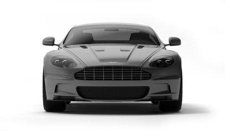 Almaty, Kazakhstan. April 15: British luxuty sport car coupe Aston Martin DBS on black background. 3D renderのeditorial素材