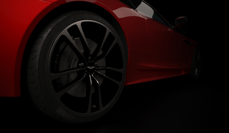 Almaty, Kazakhstan. April 15: British luxuty sport car coupe Aston Martin DBS on black background. 3D renderのeditorial素材