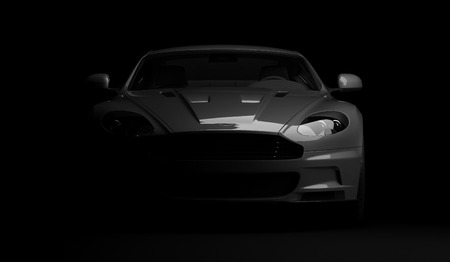 Almaty, Kazakhstan. April 15: British luxuty sport car coupe Aston Martin DBS on black background. 3D renderのeditorial素材