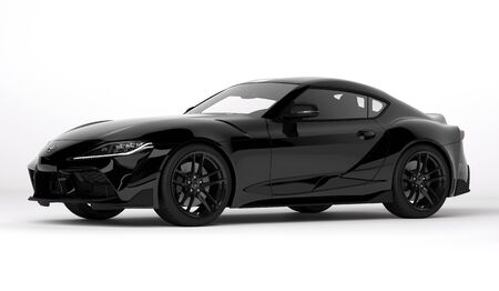 Almaty, Kazakhstan. November 15: fast sport car Toyota supra GR isolated on white background. 3D renderのeditorial素材