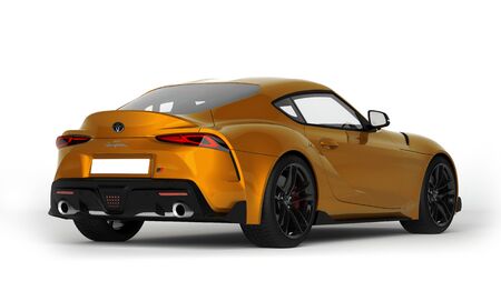 Almaty, Kazakhstan. November 15: fast sport car Toyota supra GR isolated on white background. 3D renderのeditorial素材