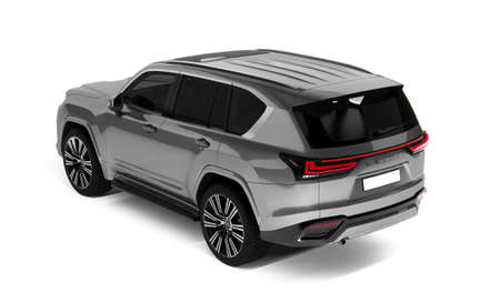 Almaty, Kazakhstan - May 20, 2022: Lexus LX 600, brand new luxury SUV 2022 on the white background. Isolated. 3d renderのeditorial素材