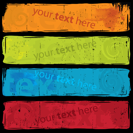 Grungy Abstract Bannersのイラスト素材