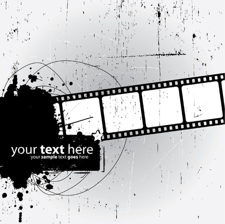 Grunge Design with film stripのイラスト素材