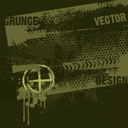 Military Style Grunge Designのイラスト素材