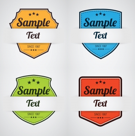 Colorful Badge Collectionのイラスト素材