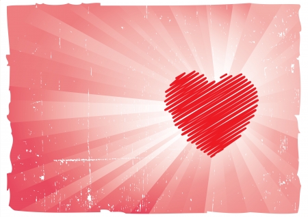 Grungy Valentines Heartのイラスト素材