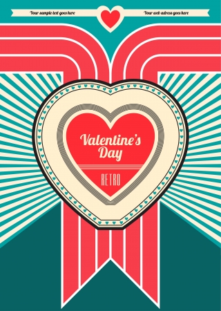 Valentines Day Retro Designのイラスト素材