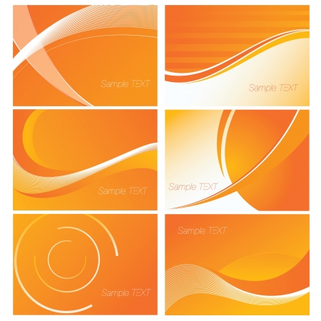 Orange Background Setのイラスト素材