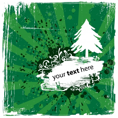 Grungy Green Winter Backgroundのイラスト素材