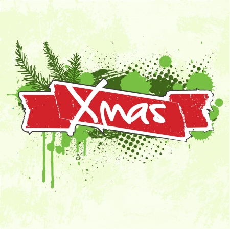 Grungy Christmas Bannerのイラスト素材