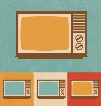 Retro Icons - Television Setの写真素材