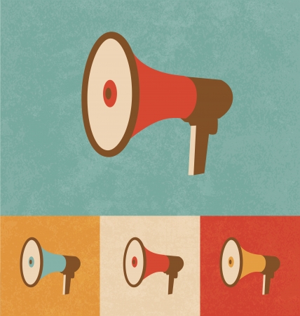 Retro Icons - Megaphoneの写真素材