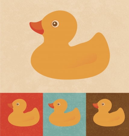 Retro Icons - Rubber Duckのイラスト素材