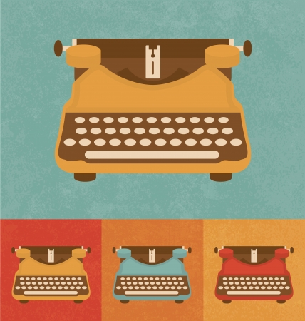 Retro Icons - Vintage Typewriterのイラスト素材