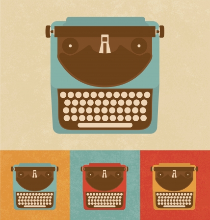Retro Icons - Typewriterのイラスト素材
