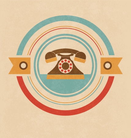 Retro Telephone Designのイラスト素材