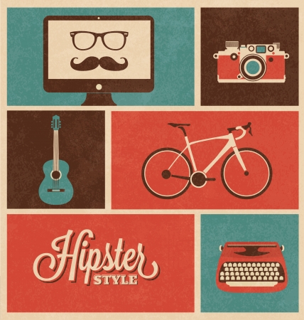 Hipster Design Icon Setのイラスト素材