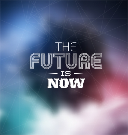 Typographic Poster Design - The future is nowのイラスト素材