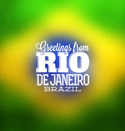 Rio De Janeiro - Typogrpahic Greeting Cardのイラスト素材
