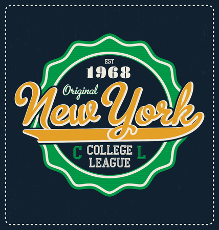 New York - Typographic Design - Classic look ideal for screen print shirt designのイラスト素材