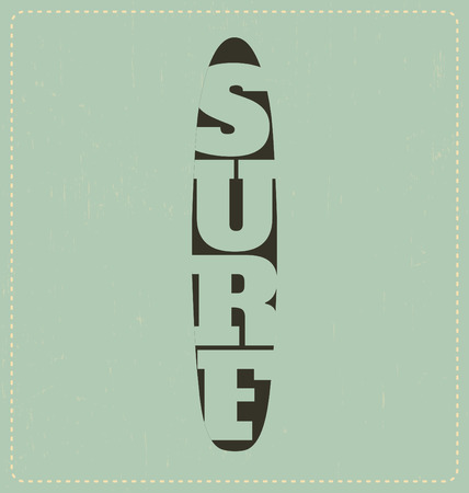 Surf - Typographic Design - Classic look ideal for screen print shirt designのイラスト素材
