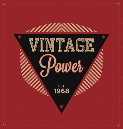 Vintage Power - Typographic Design - Classic look ideal for screen print shirt designのイラスト素材