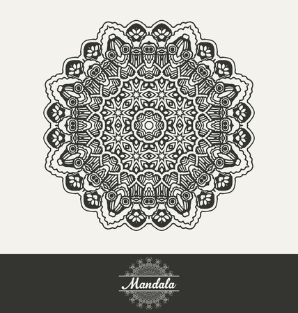Mandala style ornament - Geometric circle element. Abstract design usable for birthday or other holidays - Kaleidoscope effect - Medallion shape popular in India and the Arabic worldのイラスト素材
