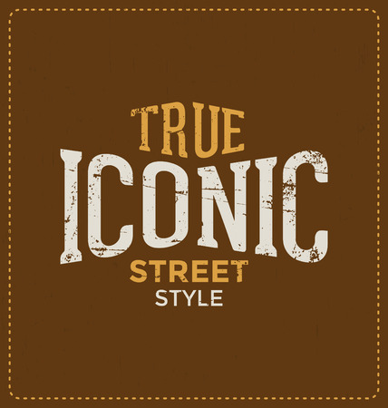 True Iconic Street Style - Typographic Design - Classic look ideal for screen print shirt designのイラスト素材