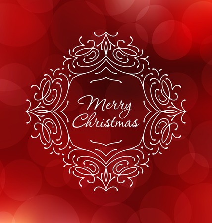 Christmas Card Design - Elegant Stylish Greeting with Typographic elementsのイラスト素材
