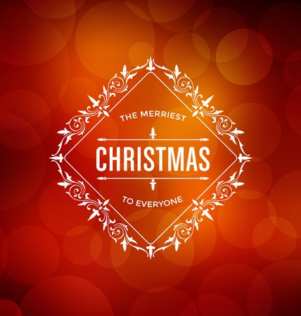Christmas Card Design - Elegant Stylish Greeting with Typographic elementsのイラスト素材