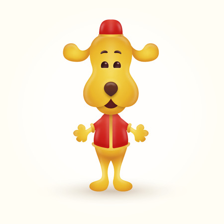 Isolated dog character for 2018 year of the dogのイラスト素材