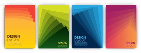 Colorful template set - minimal cover designs - abstract geometric backgrounds collectionのイラスト素材
