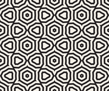 Modern abstract vector design repeating lines and geometric elements.のイラスト素材