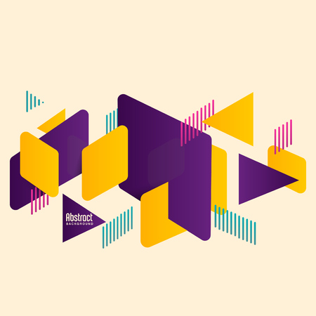 Abstract Geometric Design - Colorful Trendy Backgroundのイラスト素材