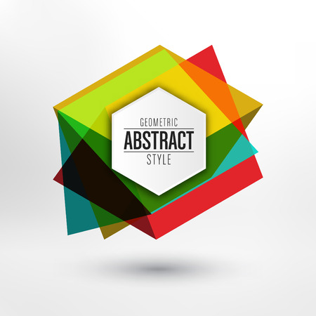 Modern Abstract Design - Colorful geometric elementsのイラスト素材