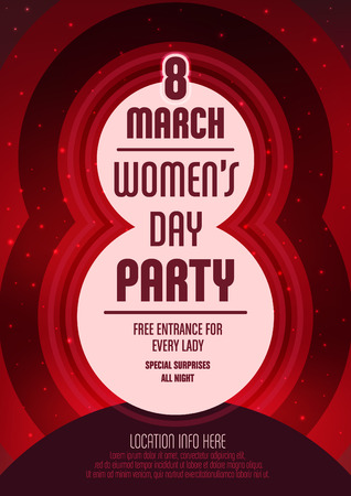 Women's day party poster template designのイラスト素材