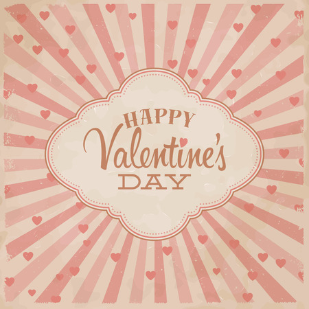 Vintage style valentine's day design - romantic typographic greeting cardのイラスト素材
