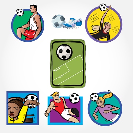 Soccer Set Iconのイラスト素材