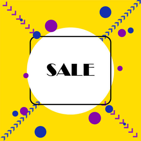 Square banner sale summer colorのイラスト素材