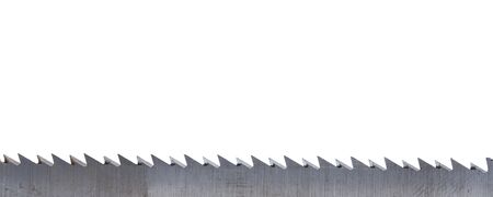 Handsaw blade isolated on white backgroundの写真素材
