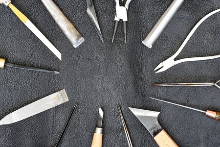 Tools for hobby workshop backgroundの写真素材