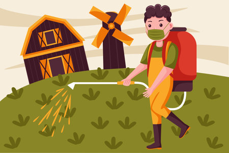 My new product Farm Vector Illustration.のイラスト素材