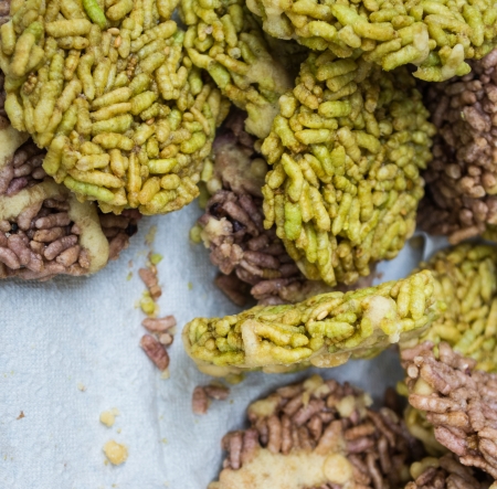 Natural color rice crust の写真素材