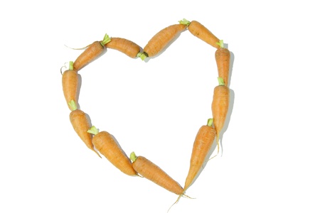 fresh carrots isolated on white background