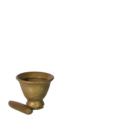 Set of mini Thai Earthenware isolate on whitebackgroundの写真素材