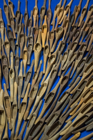 Antique wood shuttles for Weaving Loom