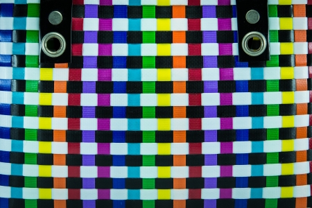 Abstract decorative Plastic striped textured basket weavingの写真素材